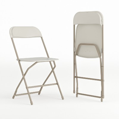 Flash Furniture Hercules Series Plastic Folding Chair Beige - 2 Pack 650LB Weight Capacity Comfortable Event Chair-Lightweight Folding Chair | Target