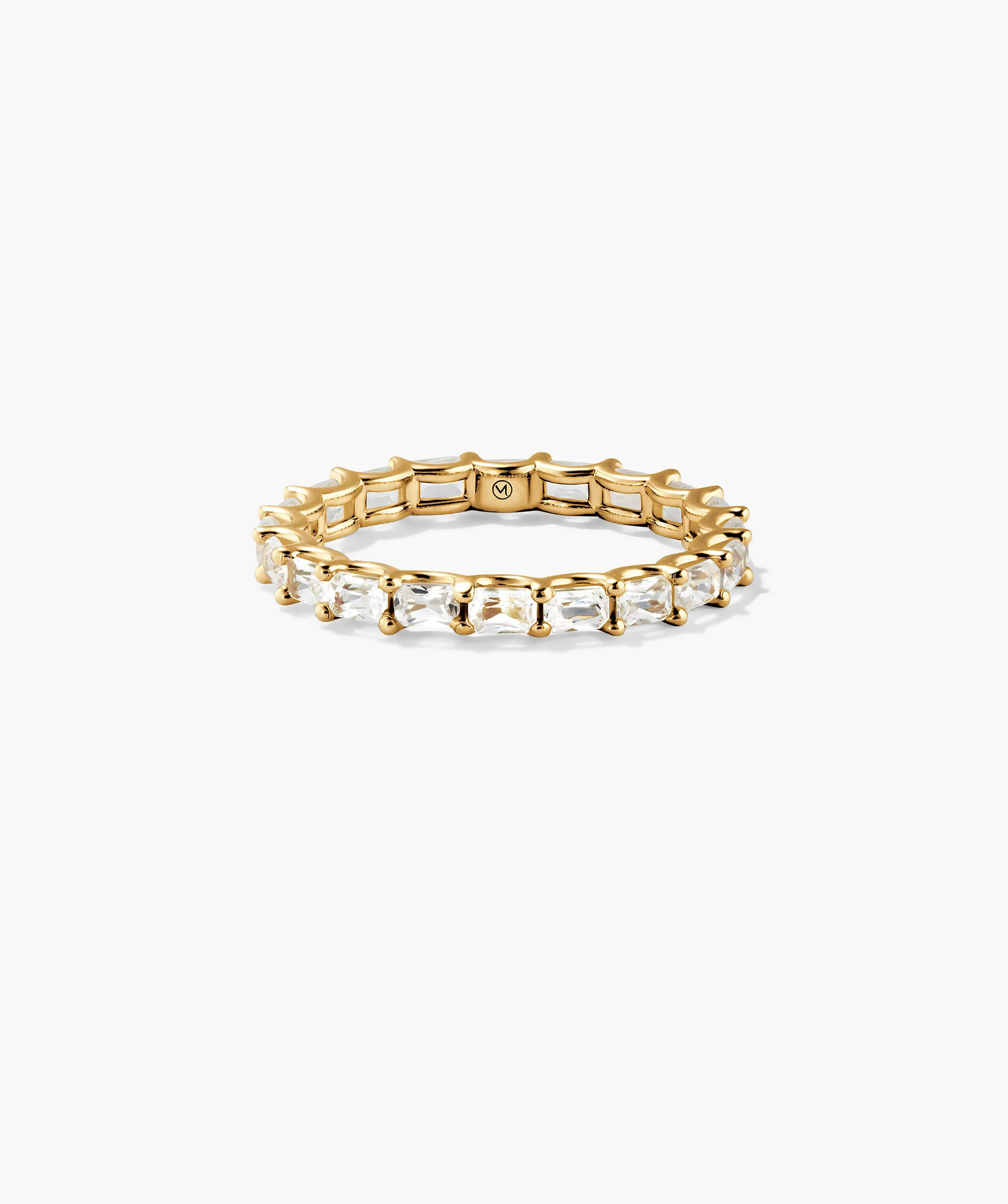 Aurora Radiant Eternity Ring in 18k Gold Vermeil & Lab-Grown Sapphire | Mejuri | Mejuri Fine Crew