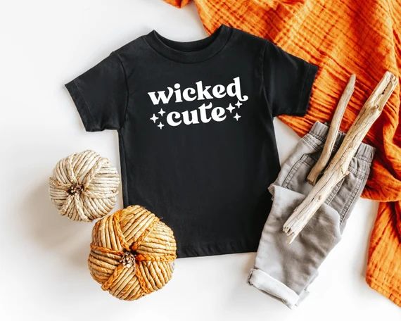 Wicked Cute Shirt, Halloween Shirt, Toddler Shirts, Toddler Clothes, Baby Clothes, Halloween Clot... | Etsy (US)
