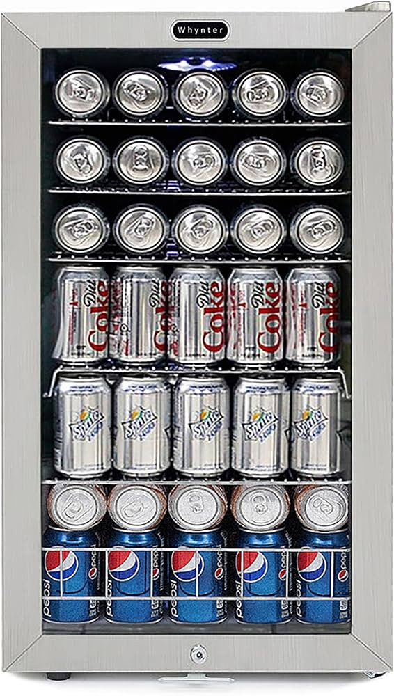 Whynter BR-128WS Beverage Refrigerator with Lock, 120 Can Capacity, Stainless Steel | Amazon (CA)