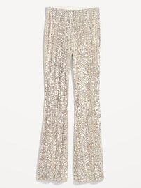 High-Waisted Pull-On Sequin Flare Pants for Women | Old Navy (US)