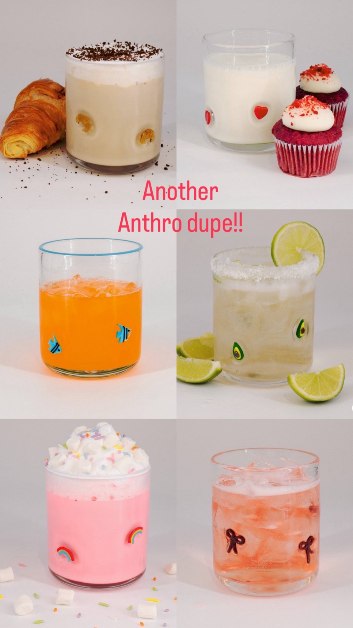 These are half the price of the Anthropologie glasses! So cute! 

#LTKHome #LTKFindsUnder50