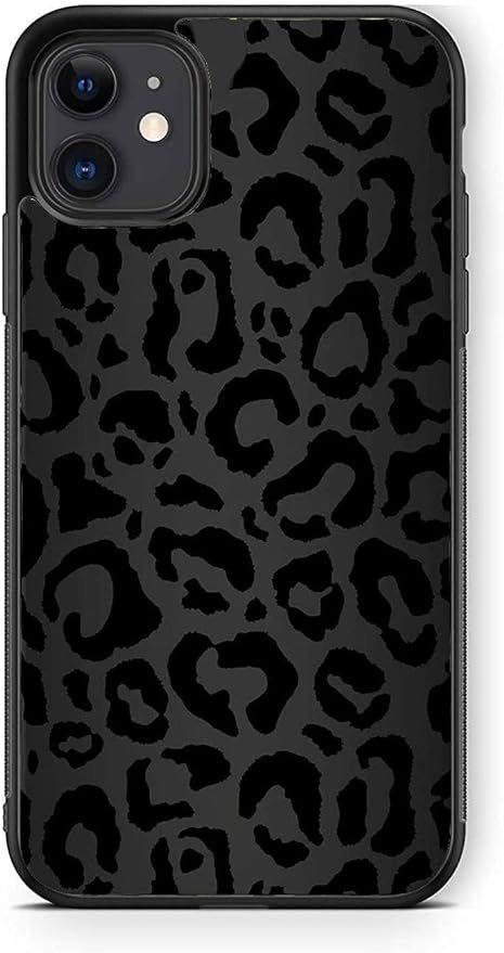 XUNQIAN Compatible for iPhone 12 Case, iPhone 12 Pro Case, Black Leopard Cheetah Animal Skin Prin... | Amazon (US)