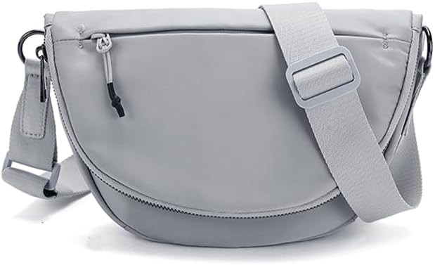 Fashion Crescent Moon Bag For Women & Men - Medium Nylon Shoulder Bag With Adjustable Strap, Ligh... | Amazon (US)