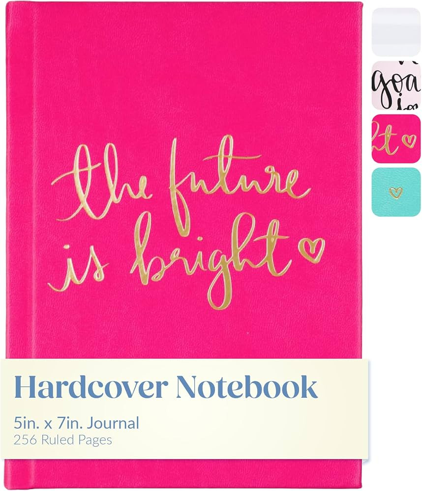 WORLD TRAVELER Inspirational Hardcover Notebook - Quote Journal for Women Faux Leather Lay Flat N... | Amazon (US)