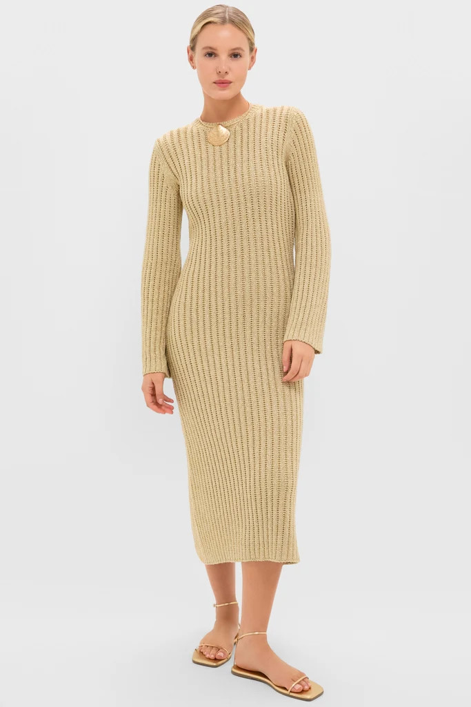 Gold Knit Amanyara Maxi Dress | Tuckernuck (US)
