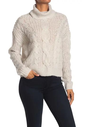 Turtle Neck Cable Knit Pullover | Nordstrom Rack