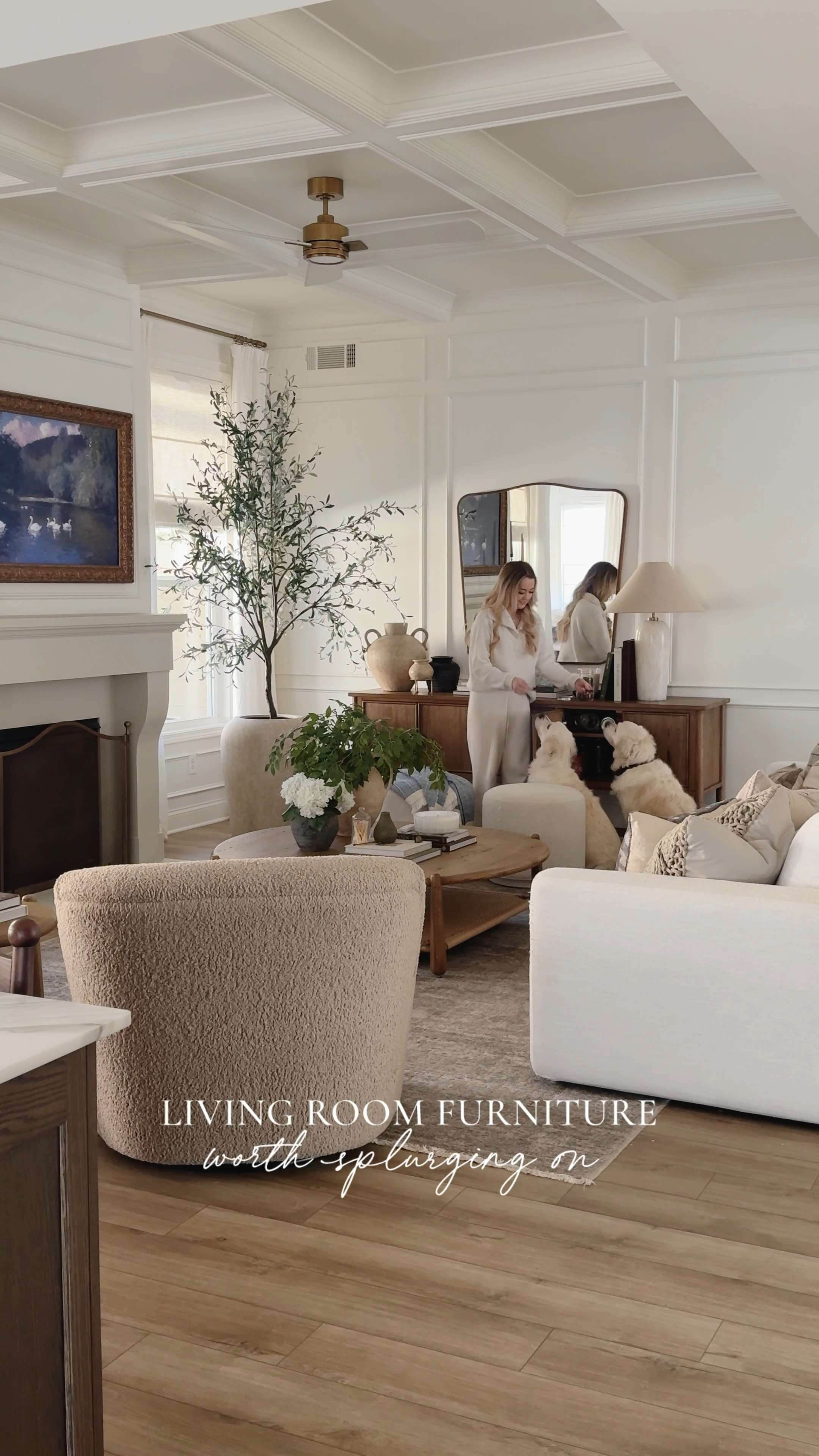 Living room furniture worth splurging on —

One of my main focuses when searching for furniture is making sure it will function well (and making sure it’s pretty). Will this actually work for my day to day life?

With three dogs, this sideboard has been the perfect spot to store all of our dog supplies. Out of the way and not seen, but practical for everyday.

My coffee table is oversized, which allows for a great space to gather around. The two tiered feature offers an additional surface underneath when we need it — whether that’s setting something down quickly or keeping everyday things close without cluttering the top.

Our sectional is a personal favorite. The covers are 100% washable and clean extremely well — completely nonnegotiable in this house. It’s incredibly comfy when cozying up for a movie night. Might be my favorite splurge. 

Also, sharing the look for less furniture details 🤍

 

#LTKHome #LTKSaleAlert #LTKSeasonal