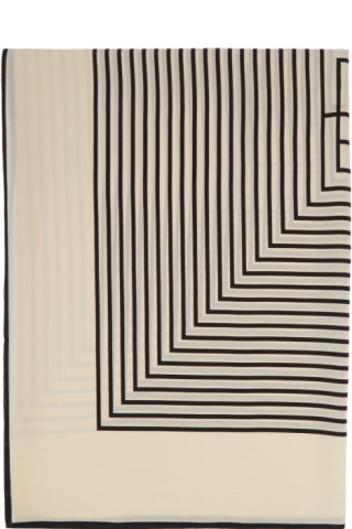 Off-White Silk Monogram Wrap | SSENSE