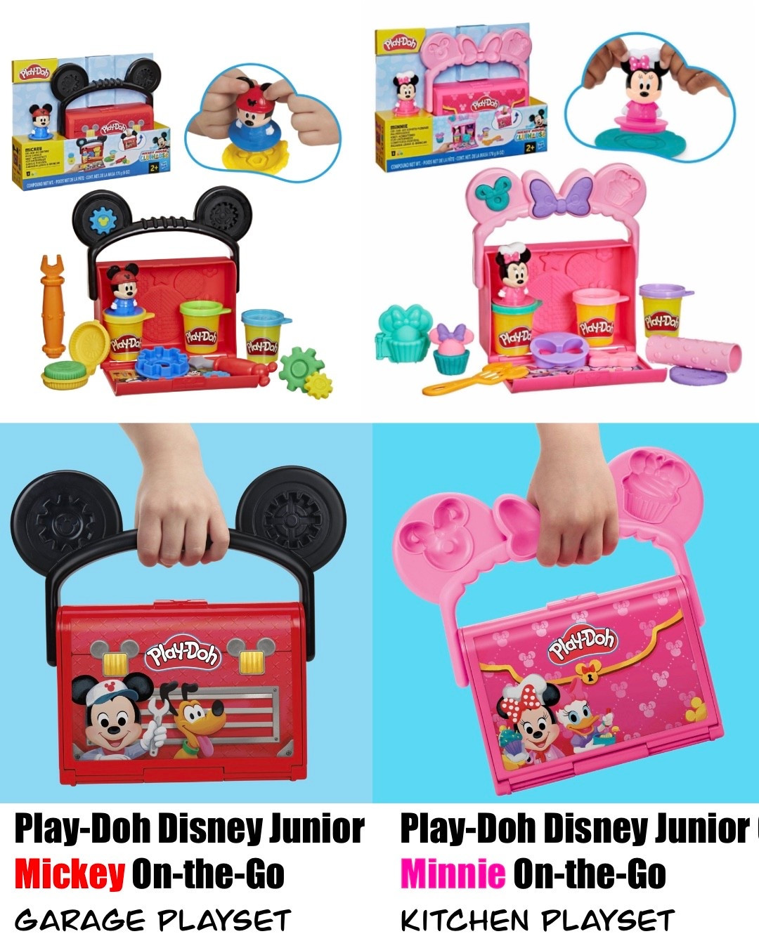 Sale! Play dough Disney Junior Mickey On-the-Go Garage Playset & Play dough Disney Junior Minnie On-the-Go Kitchen Playset. 

#LTKKids #LTKmomlife #LTKSaleAlert