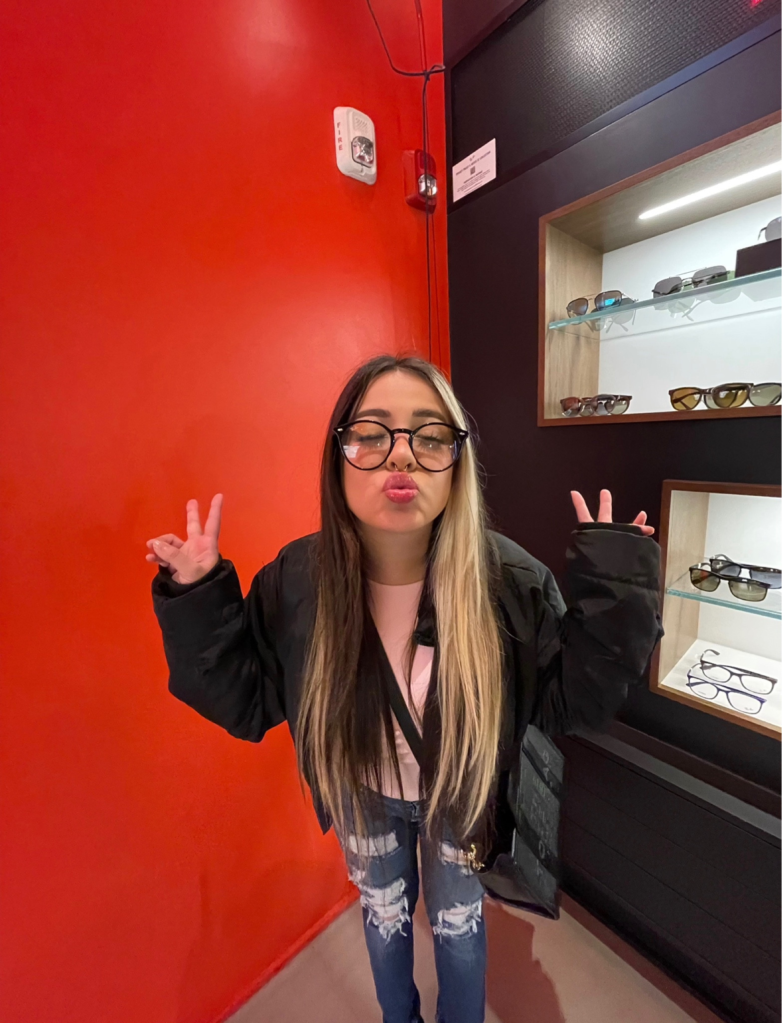 Trying on new glasses! These will most definitely be my next glasses my current ones are from Rayban too! 🤓 