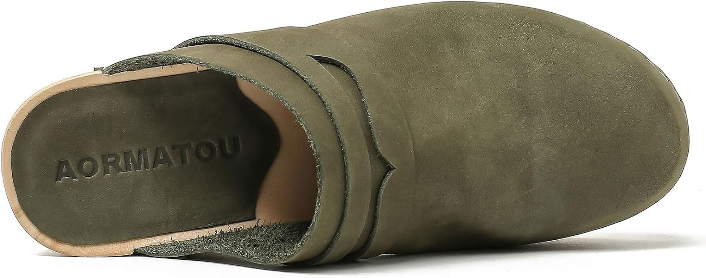 Women's Handmade Wooden Clog Mule 2.3" Open Back Leather Clogs Classic Clogs Mule for Long-Lastin... | Amazon (US)