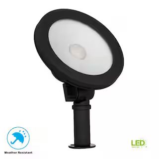 Hampton Bay Low-Voltage 50-Watt Equivalent Black Outdoor Integrated LED Landscape Wall Wash Light... | The Home Depot