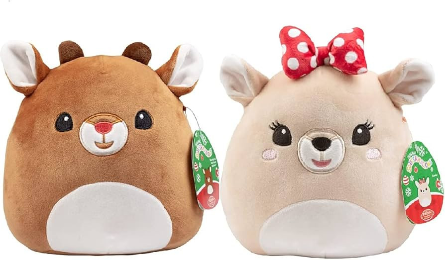 Squishmallows 8" Rudolph & Clarice, 2pk Plush - Set of 2 - Official Kellytoy Christmas Plush - Ad... | Amazon (CA)