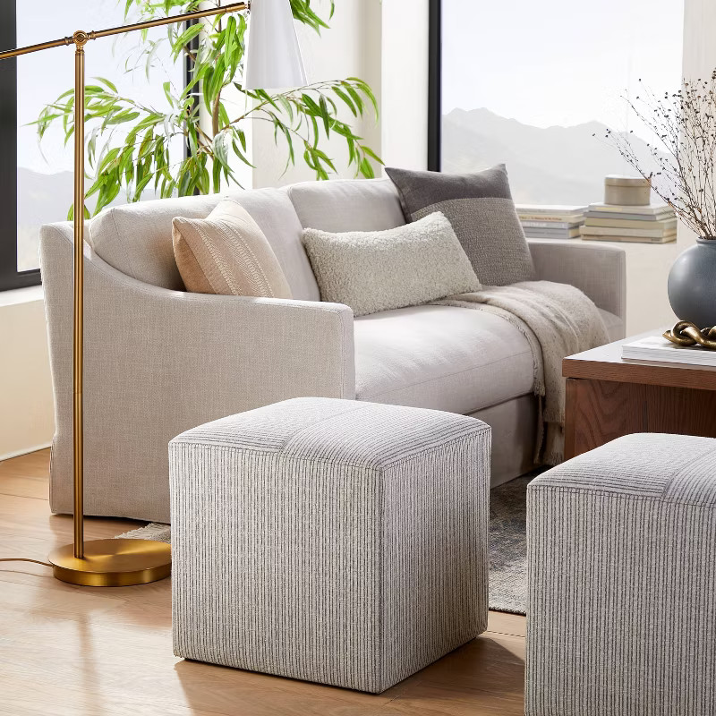 Lynwood Square Upholstered Cube Ottoman - Threshold™ designed with Studio McGee | Target