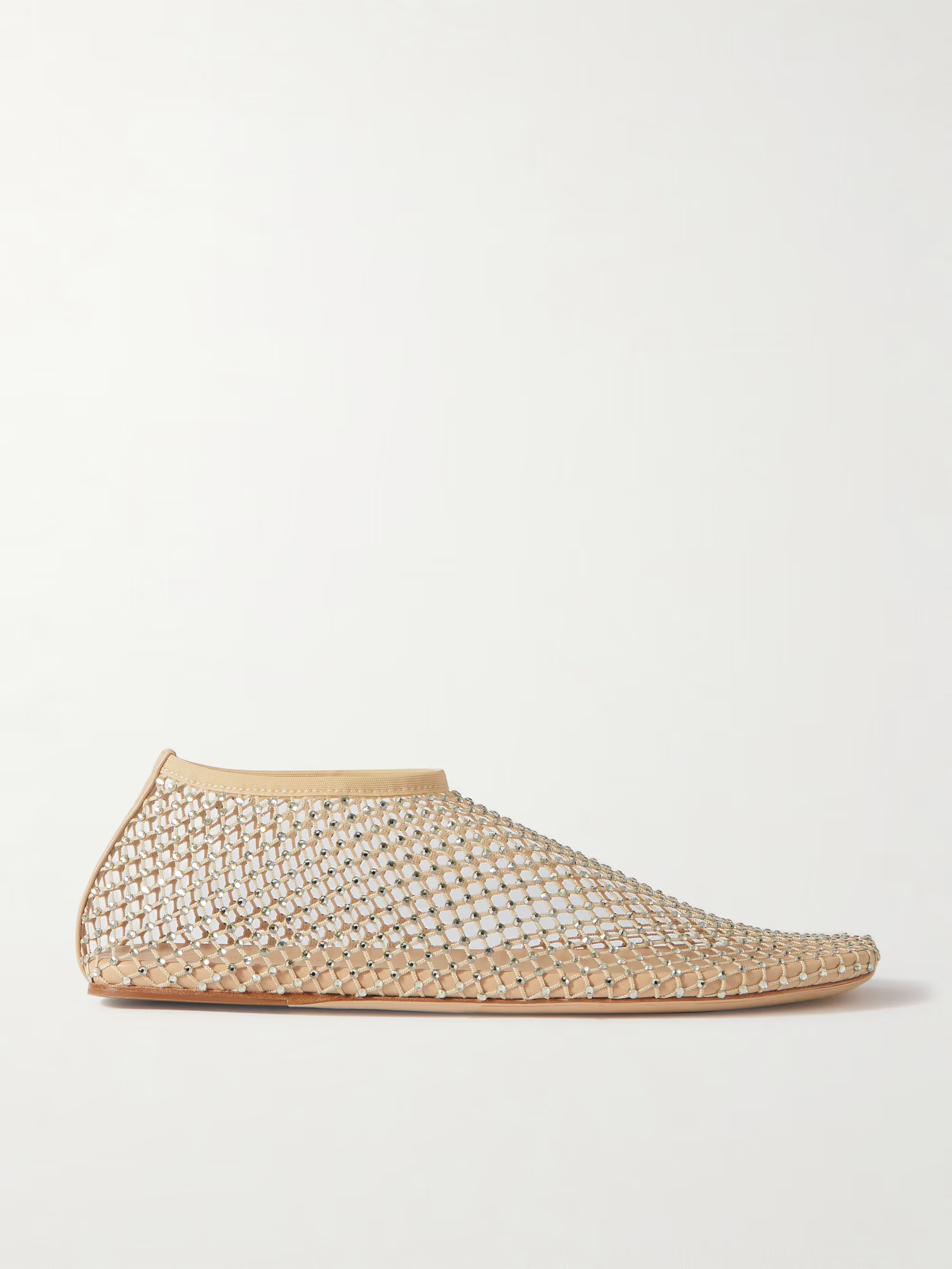 Minette crystal-embellished mesh ballet flats | NET-A-PORTER (US)