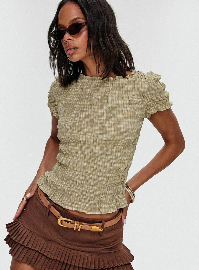 Deei Double Ruffle Mini Skort Chocolate | Princess Polly US