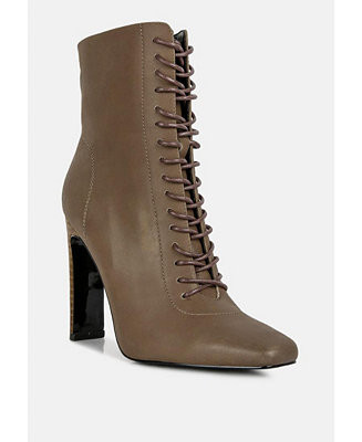 WYNDHAM Womens Lace Up Leather Ankle Boots - Macy's | Macy's