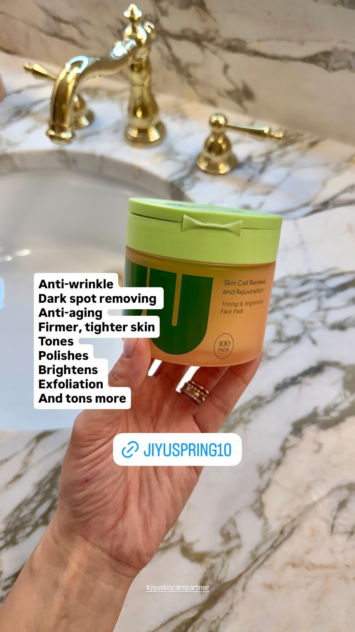 #jiyuskincarepartner Anti-wrinkle
Dark spot removing Anti-aging
Firmer, tighter skin
Tones
Polishes
Brightens
Exfoliation
And tons more