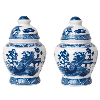 PORCELAIN VILLAGE SCENE SALT AND PEPPER SHAKER | Wayfair North America