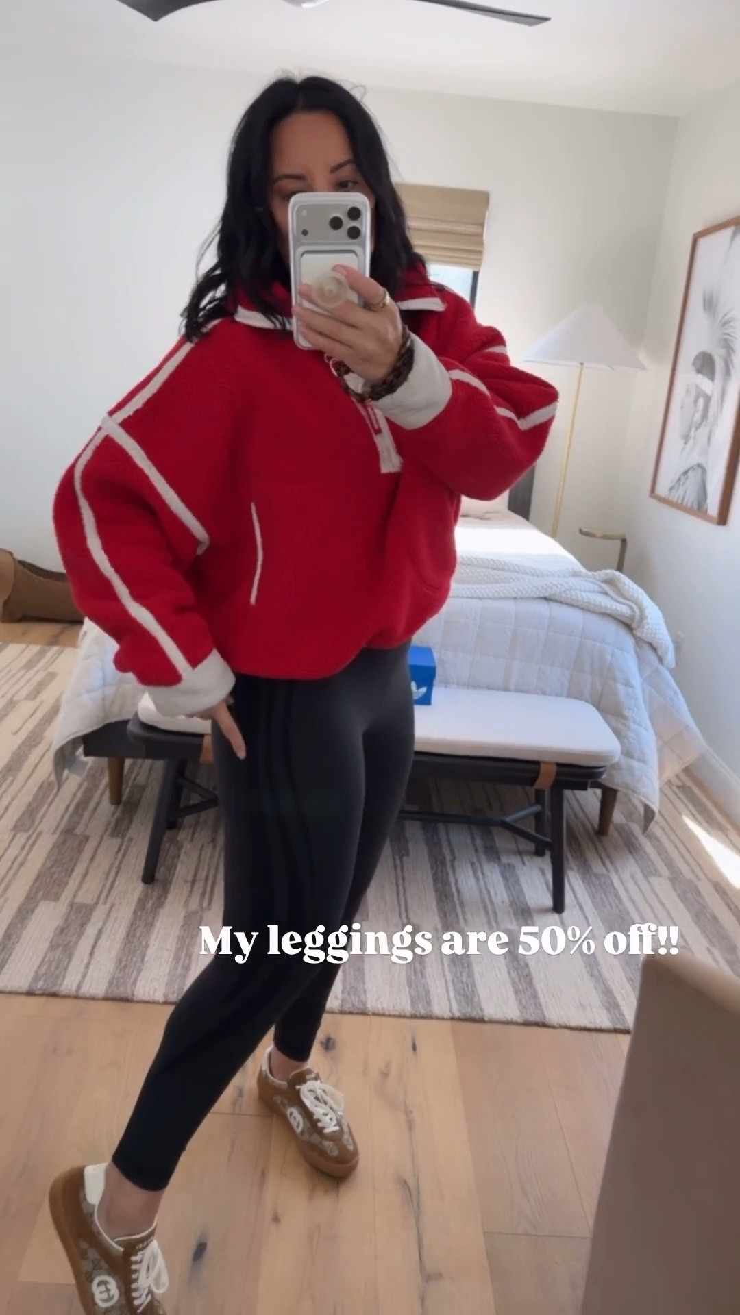 Top size medium, leggings fit tts, shoes fit tts but size down if you are between sizes. 

#LTKSaleAlert #LTKActive #LTKOver40