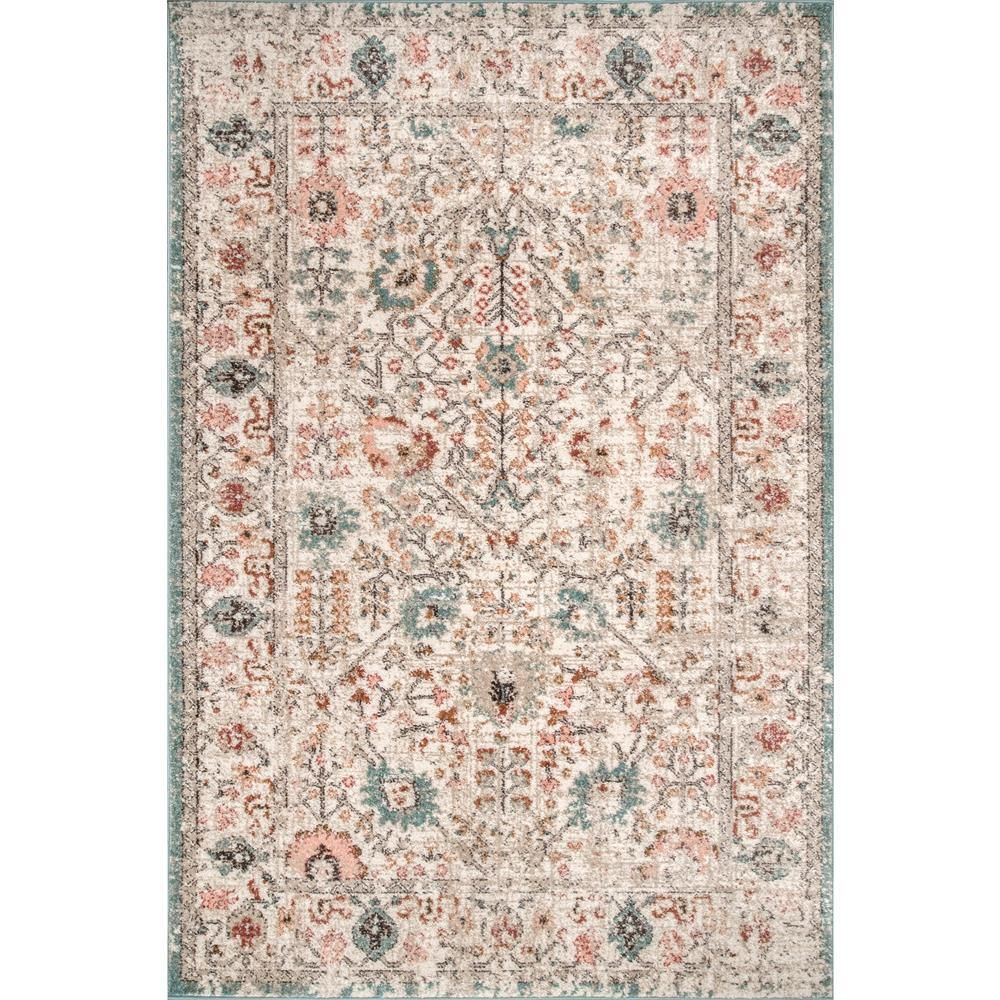 nuLOOM Lenore Vintage Floral Beige 7 ft. x 9 ft.  Area Rug-GRWS03A-6709 - The Home Depot | The Home Depot