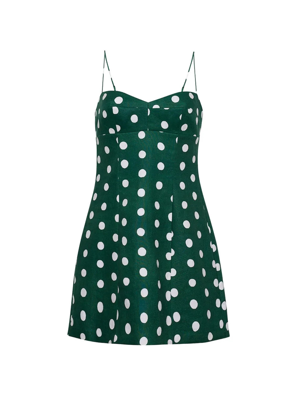 Cara Cara Cherry polka-dot mini dress - Green | Farfetch Global