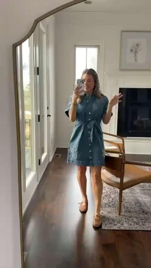 This embroidered denim mini shirtdress with belt is my spring fling secret weapon. Size S hugs just right for effortless vibes. 🌼👚🌟

#EmbroideredDenim #DenimShirtdress #SpringStyle #WalmartDress #MiniDress #BeltedShirtdress #DenimFashion #CasualSpring #AffordableStyle #SpringWardrobe 

 #LTKootd