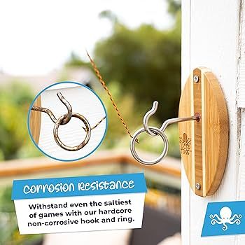 OCTO TOSS Hook and Ring Game. Women and Man Cave Game Room Decor, Ring Game on a String for Game ... | Amazon (US)