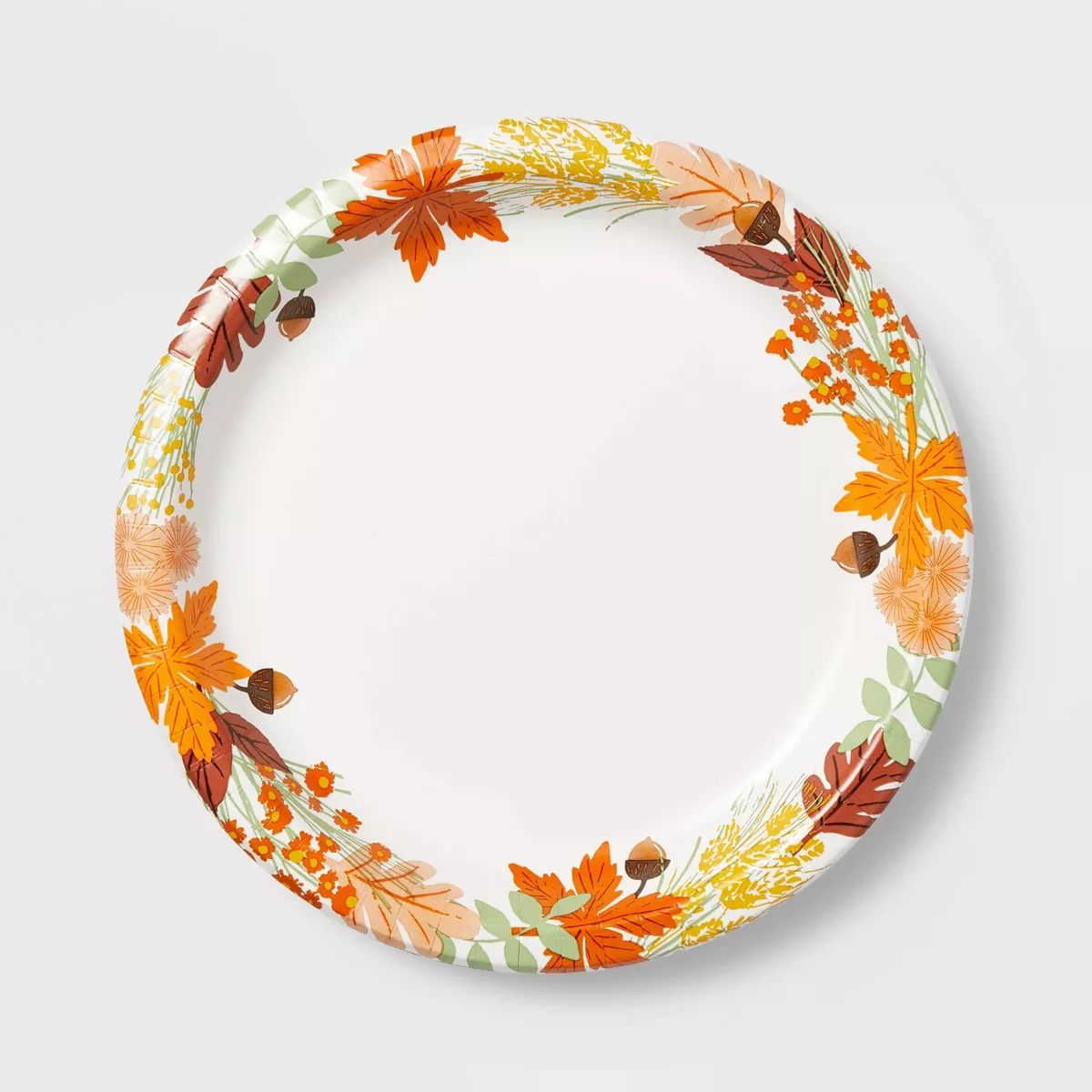 10ct Thanksgiving Leaves Pattern Dinner Plate - Spritz™ | Target