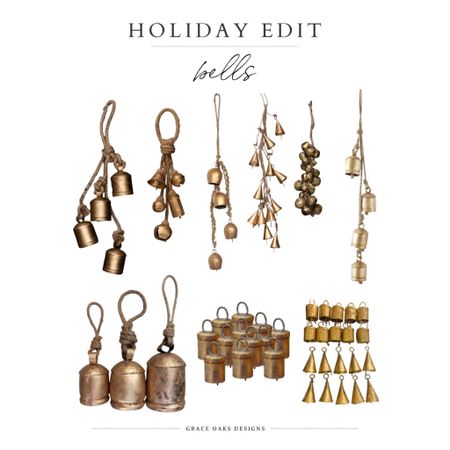 holiday decor edit - bells for wreaths + garland + over stockings + tabletop + bowl filler so many ways to use them & they add such a beautiful accent all so affordable 

#LTKhome #LTKHoliday #LTKsalealert