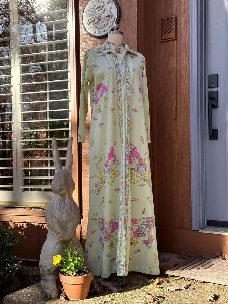 FABULOUS PUCCI Hostess Gown/eduardo for Pucci/mod Floral Dresses/60's Hostess Gowns/60's Pucci Cl... | Etsy (US)