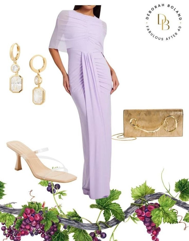 Floating into vineyard wedding season in style 🍇✨ This long chiffon gown is all elegance and ease—lightweight, flowy, and perfect for twirling under the string lights. I paired it with clear nude sandals to keep the look airy and elongate the legs, plus a gold clutch for just the right amount of shimmer. Romantic, refined, and ready to toast the happy couple 🥂 #WeddingGuestStyle #ChiffonGown #VineyardWedding #EffortlessElegance #EveningStyle #FabulousAfter40 

#LTKSeasonal #LTKWedding #LTKOver40
