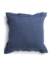 Handmade In Usa 22x22 Linen Overfilled Double Flange Pillow | TJ Maxx