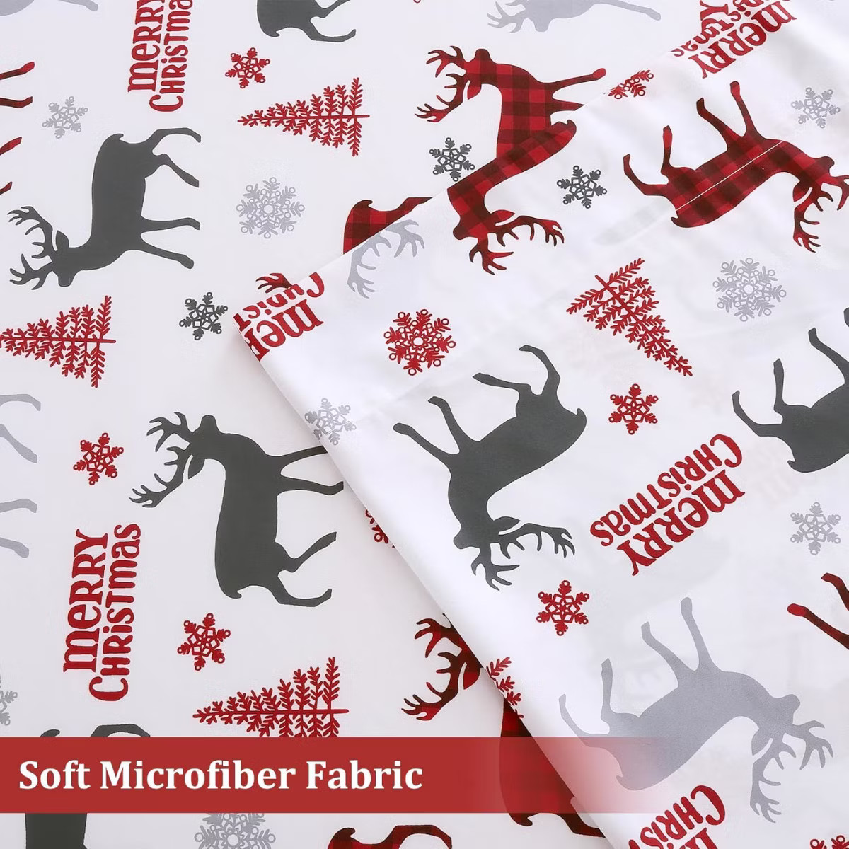4 Pieces Soft Microfiber Christmas Bed Sheet Set | Target