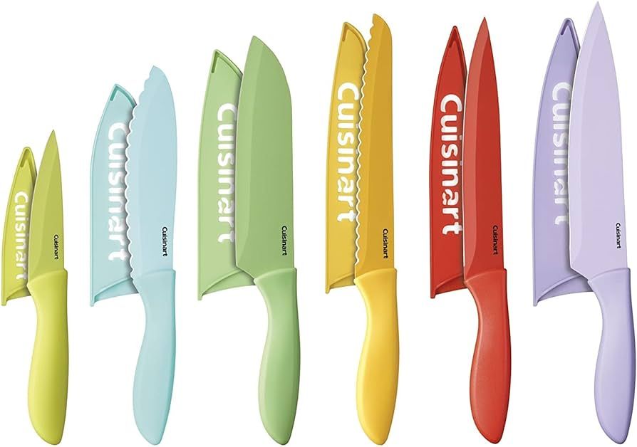 Cuisinart 12-Piece Kitchen Knife Set, Advantage Color Collection with Blade Guards, Multicolored,... | Amazon (US)
