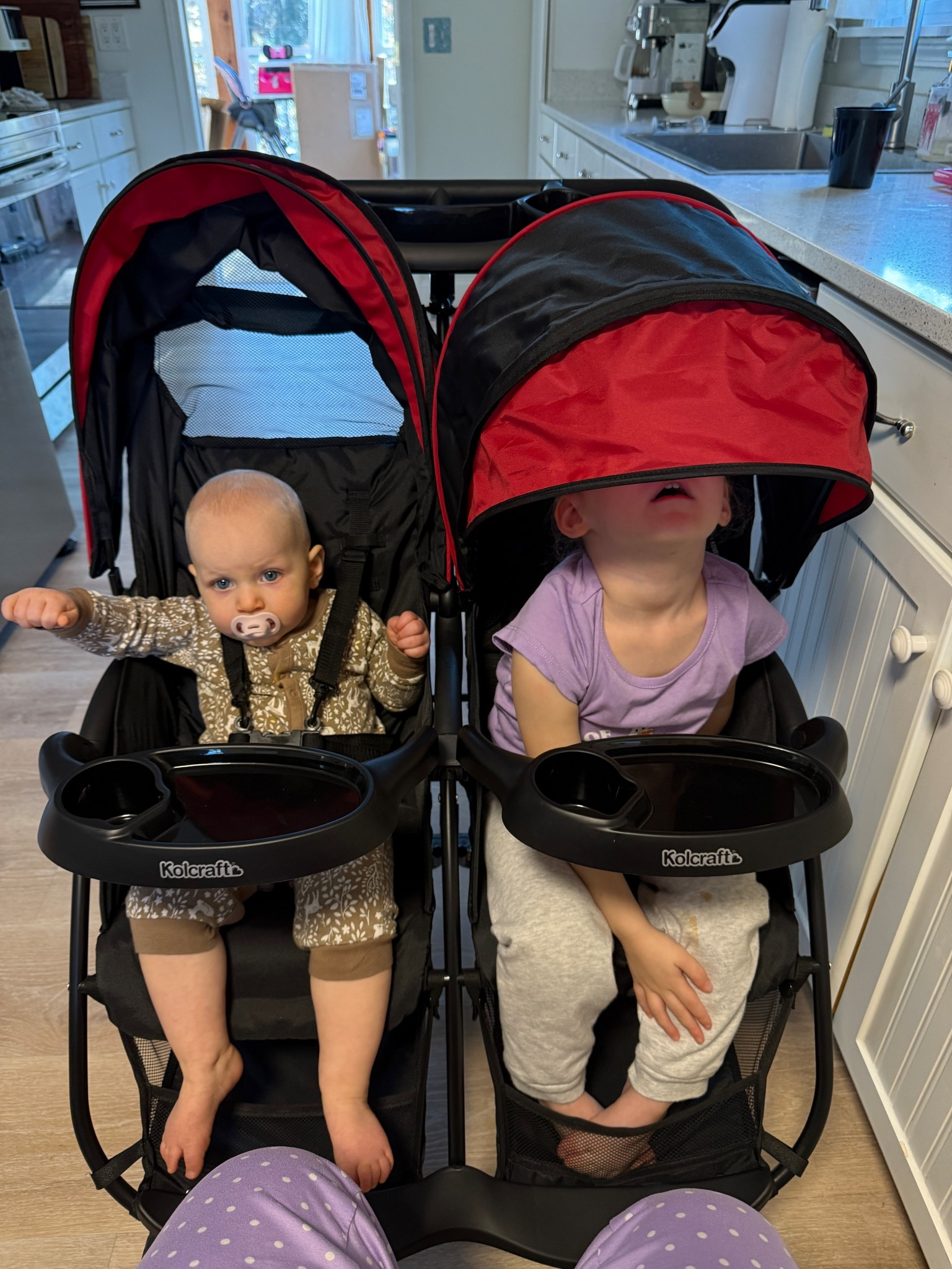 My favorite double stroller. I’ve used a few to test them out and this is my favorite one. 5 point harness, oversized canopy for shade, two under carry storage areas, two drink holders on the handle, AND meets all theme park requirements. Only 22 lbs so it’s light weight to fold up and carry. Love it!

#LTKKids #LTKmomlife #LTKBaby