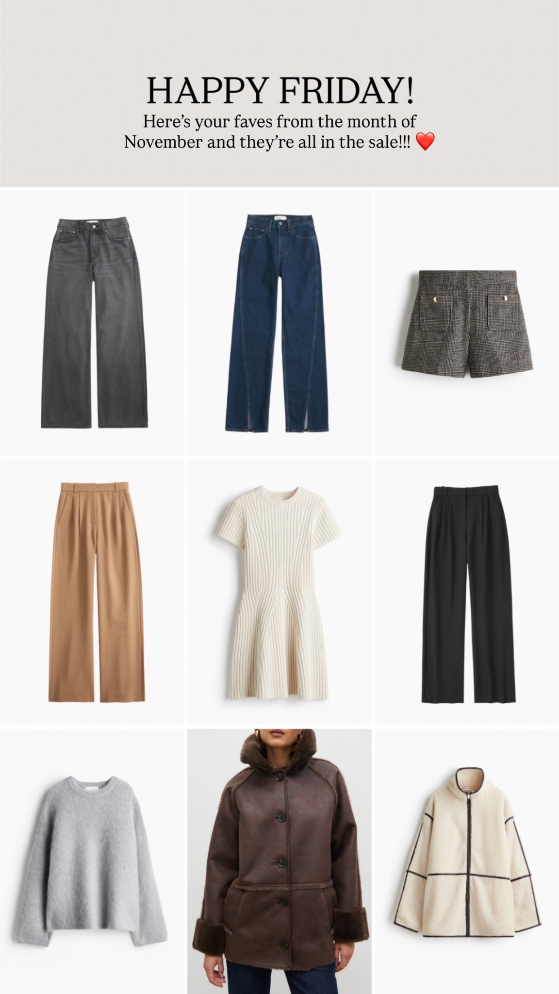 Your faves from November - All in the BF sales!!! With the Abercrombie items you can use my code AFINDIA for extra discount! 😍🖤🖤

#LTKCyberWeek #LTKwinter #LTKstyletip