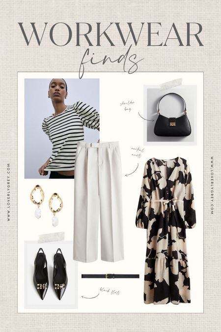 Spring workwear finds. I love this black and white maxi dress and pearl detail earrings for a classic work look. Loverly Grey, spring workwear 

#LTKStyleTip #LTKSeasonal #LTKWorkwear