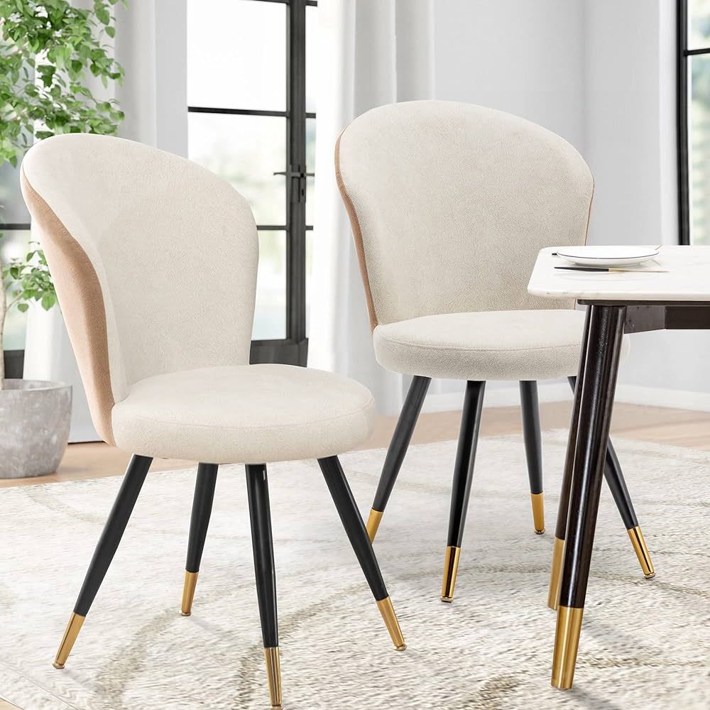 ALISH Dining Chairs, Modern Dining Chairs Set of 2, Uphosltered Dining Room Chairs Kitchen Chairs... | Amazon (US)