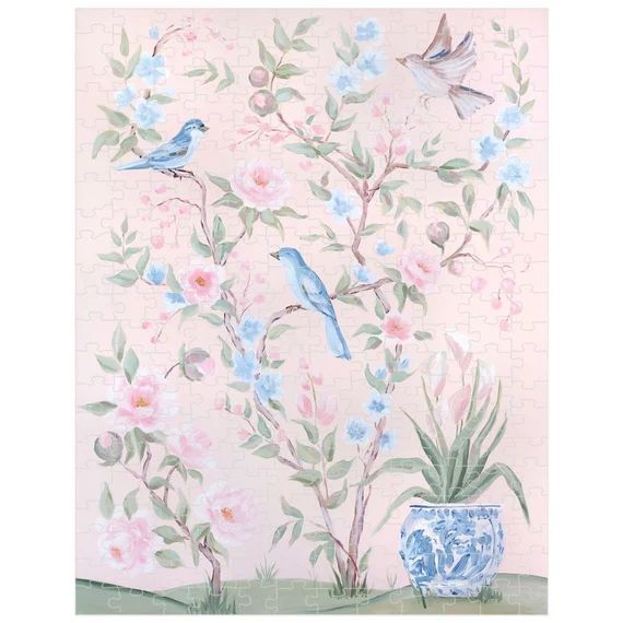 Blush Chinoiserie No. 2 Jigsaw Puzzle | Etsy | Etsy (US)