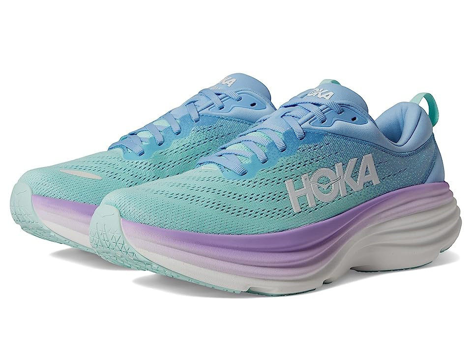 Hoka Bondi 8 Women's Shoes Airy Blue/Sunlit Ocean : 6.5 B - Medium, Synthetic | Zappos