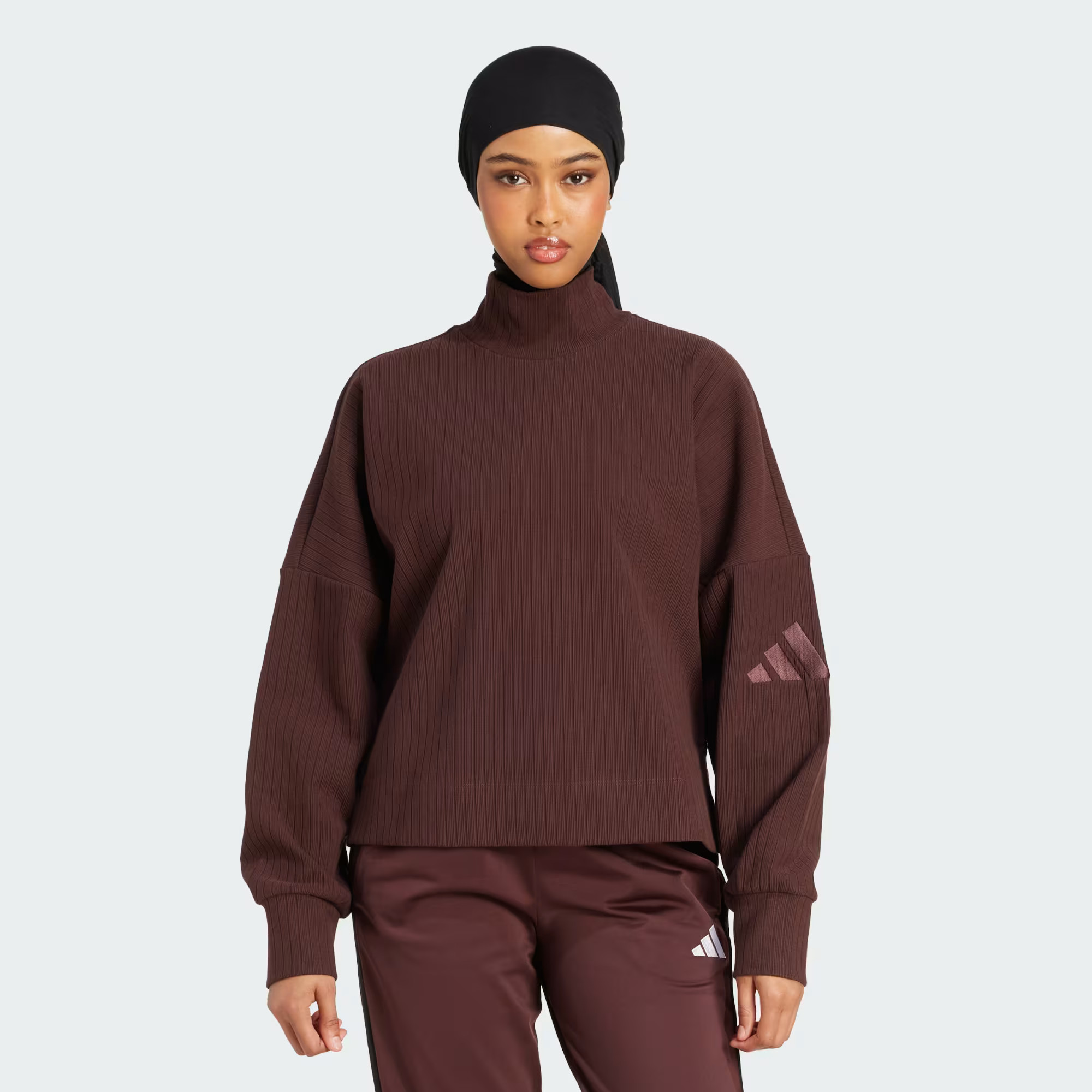 adidas ALL SZN WINTERISED SWEATSHIRT - Brown | Free Shipping with adiClub | adidas US | adidas (US)