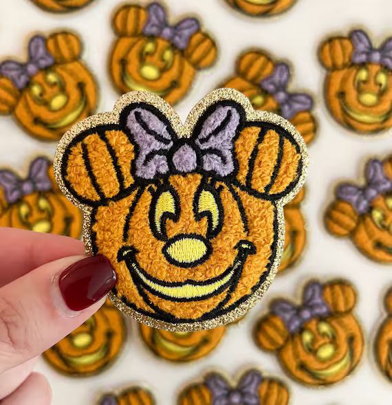 Disney Minnie Mouse Pumpkin Head Iron on Patch  Halloween - Etsy | Etsy (US)