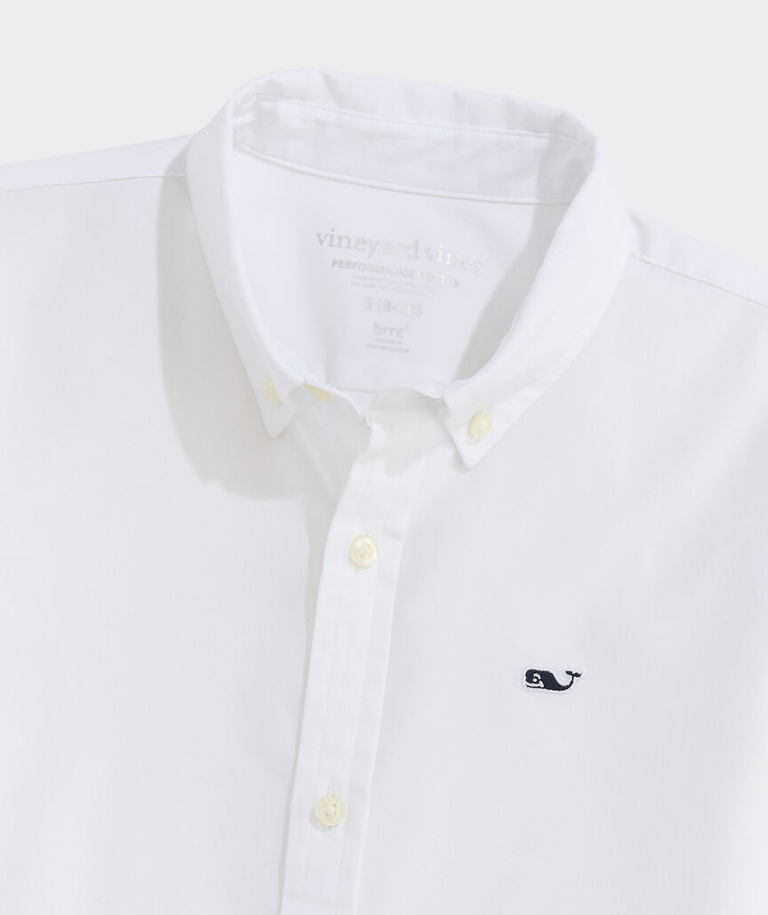 Boys' Performance Cotton Breakwater Solid Shirt | vineyard vines