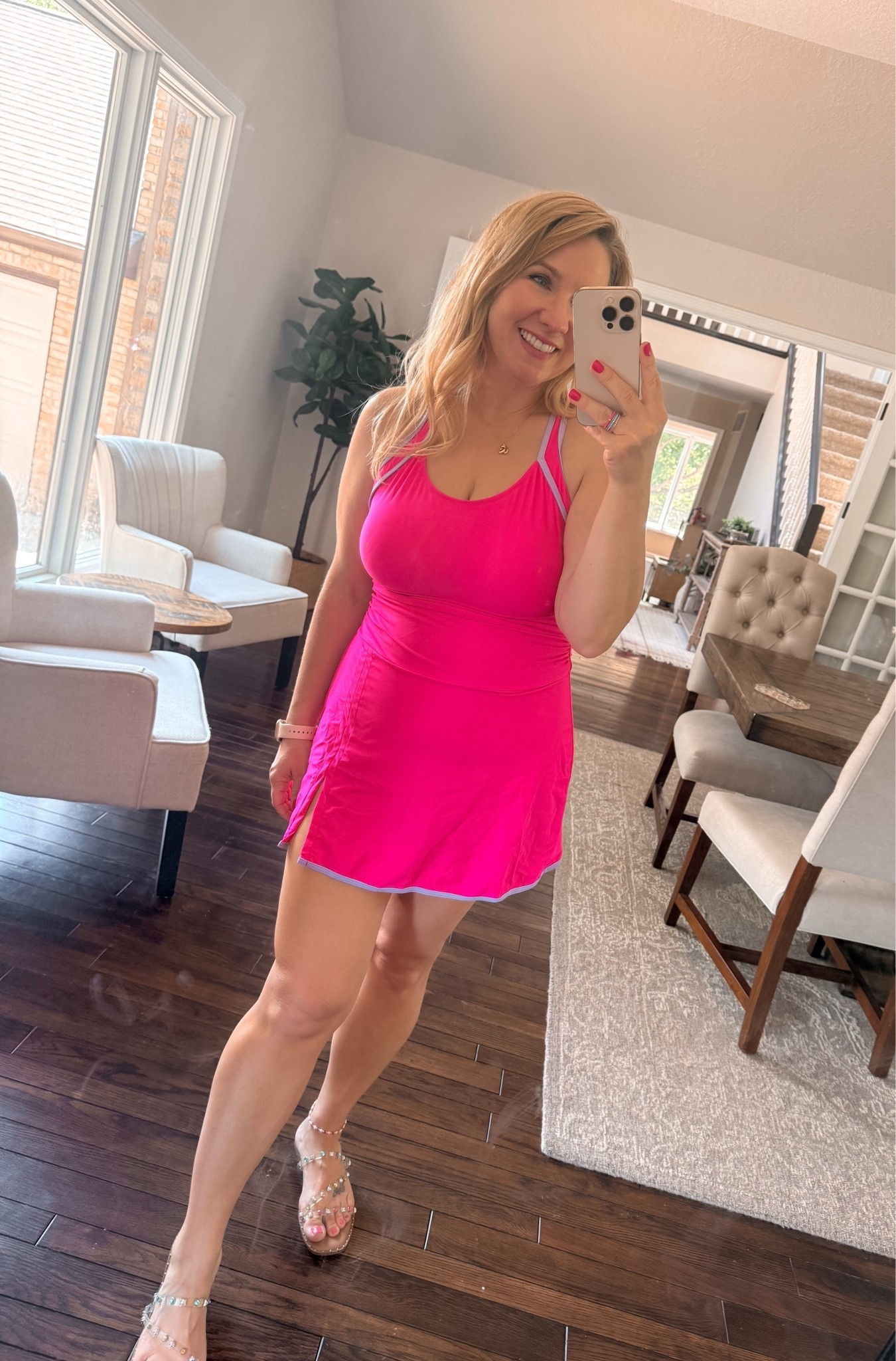 Super cute swim dress! Comes in a handful of other colors too. Wearing a size L.

#LTKmomlife #LTKSwim #LTKActive