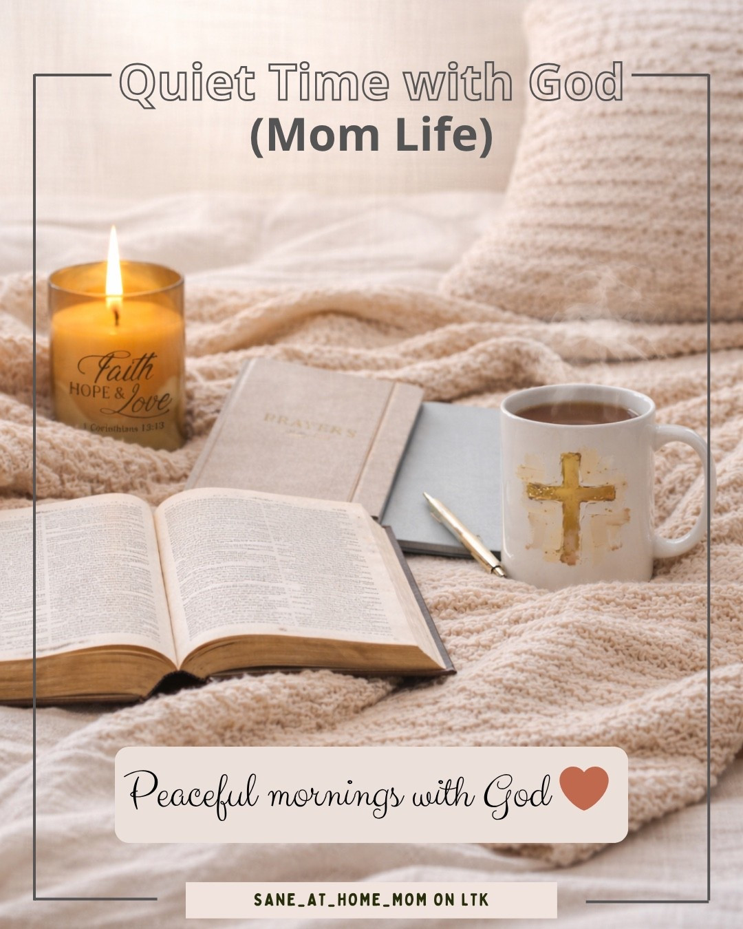 Slow, peaceful mornings with God before the house wakes up 🤍

As a busy mom, creating a simple quiet time with God has completely changed my mornings. This cozy Christian morning routine helps me stay grounded, present, and connected—even in the middle of motherhood.

These are my favorite Bible study essentials, from a beautiful journaling Bible and devotional books to cozy touches like a warm candle, soft blanket, and my favorite coffee mug. It’s all about creating a calm space that makes you want to come back each morning.

If you’ve been looking for ways to build a Christian mom morning routine or create a peaceful devotional setup at home, this is a simple and realistic place to start.

Tap to shop my quiet time essentials and create your own peaceful morning routine 🤍

#christianmom
#quiettimewithgod
#christianmorningroutine
#biblestudytools
#faithbasedliving
#intentionalmotherhood
#stayathomemomlife
#cozymorning
#morningroutineideas
#ltkhome

#LTKmomlife #LTKselfcare #LTKmorningroutine
