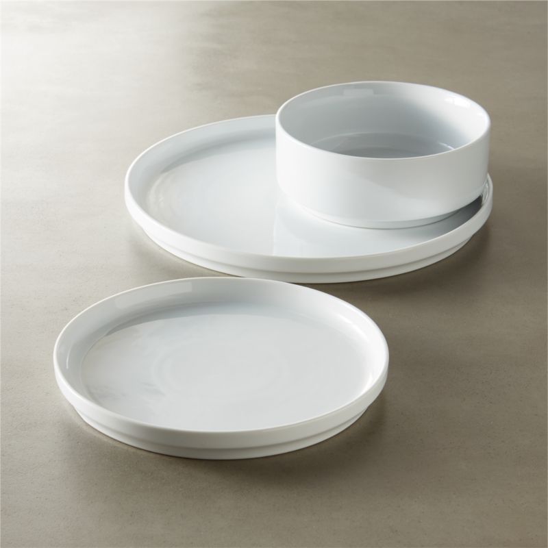 Ledge White Porcelain Dinnerware | CB2 | CB2