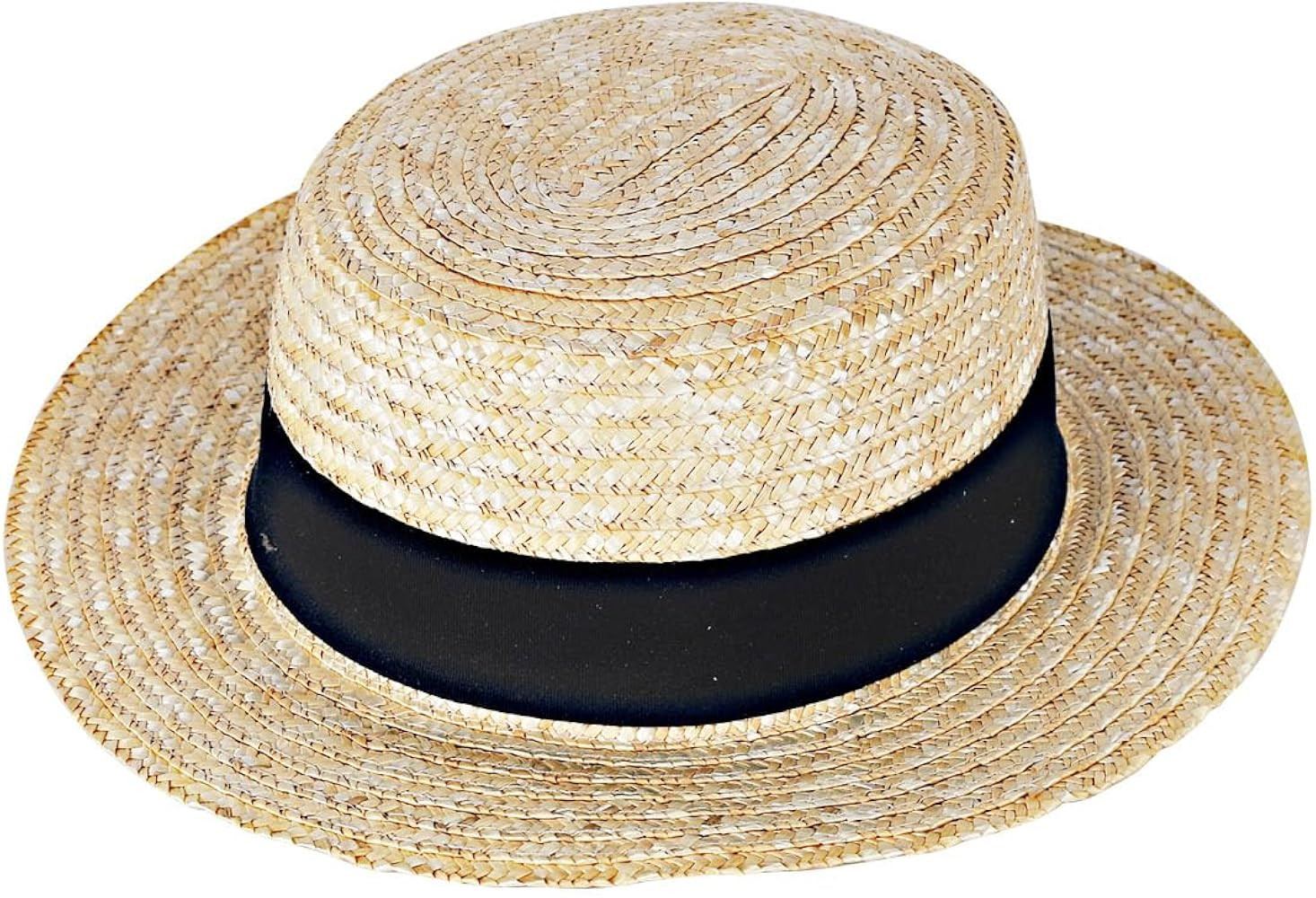 Straw Hats for Women Men Brim Boater Hat Summer Beach Sun Hat Amish hat Beige | Amazon (US)
