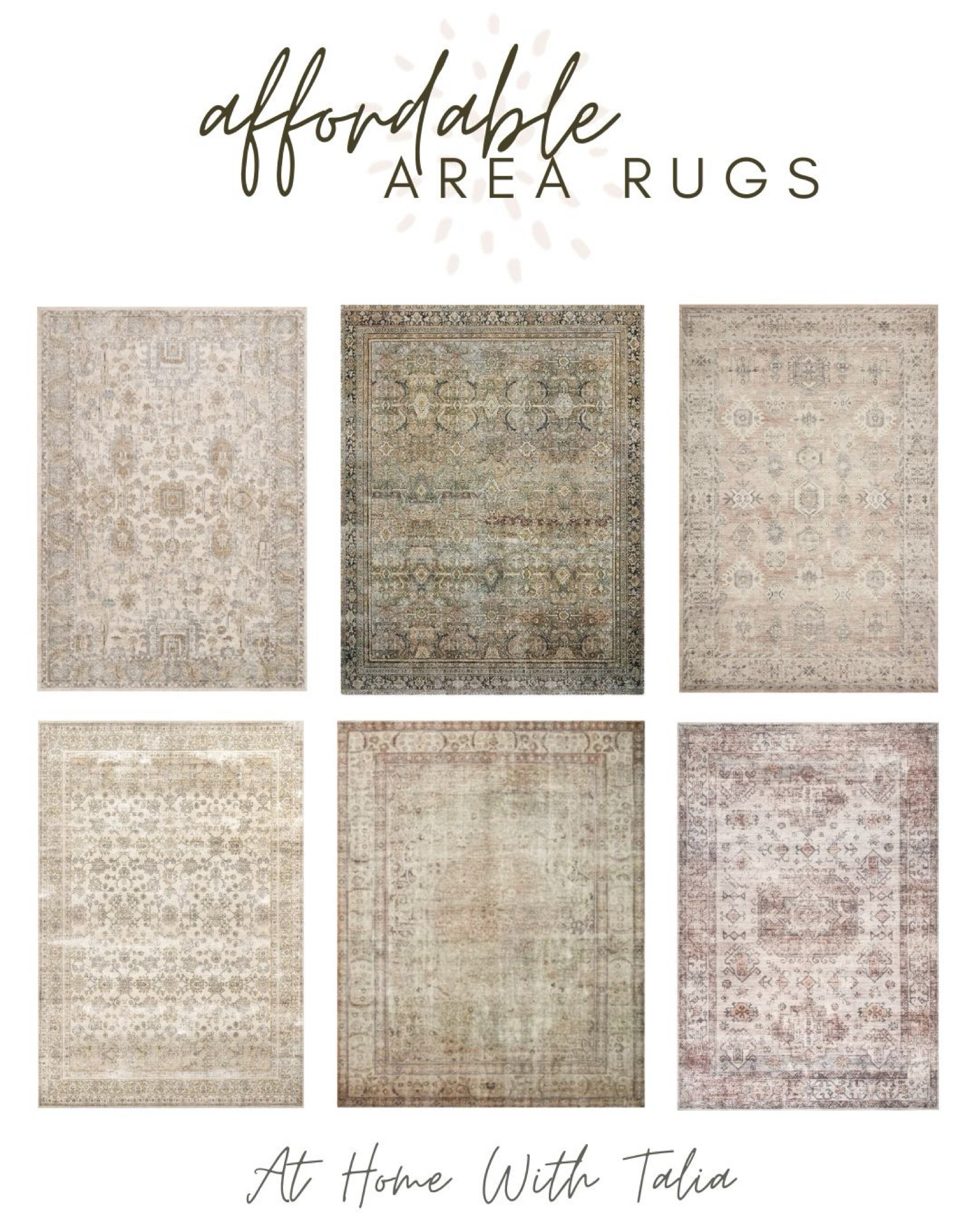 These are my favorite affordable & neutral area rugs! They have subtle patterns and are soft with great quality  

#LTKhome